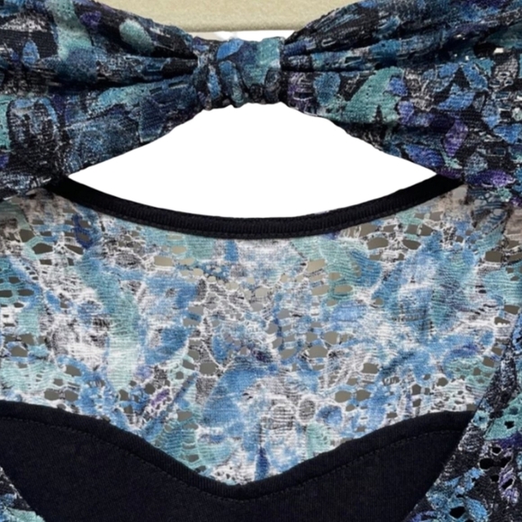 NWT Free People Everything Nice Cap Sleeve Mini Dress Midnight Blue Size 12 - Picture 5 of 10